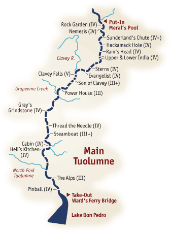 Tuolumne River Map. Meet: 9 am, outside Groveland