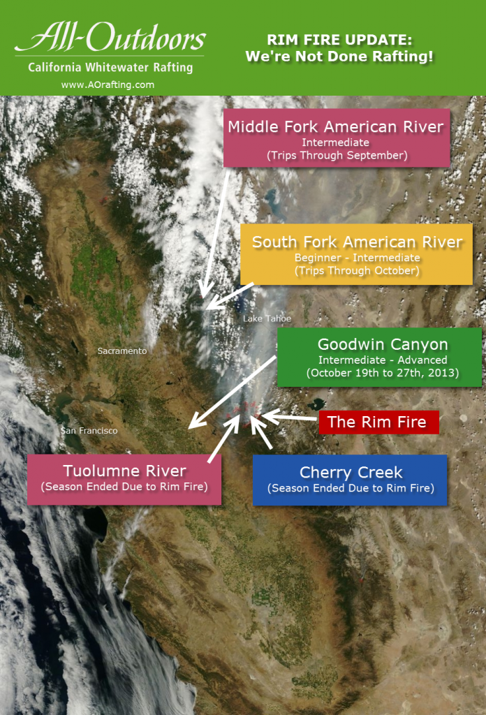 Rim Fire Map: Impact on California Rivers