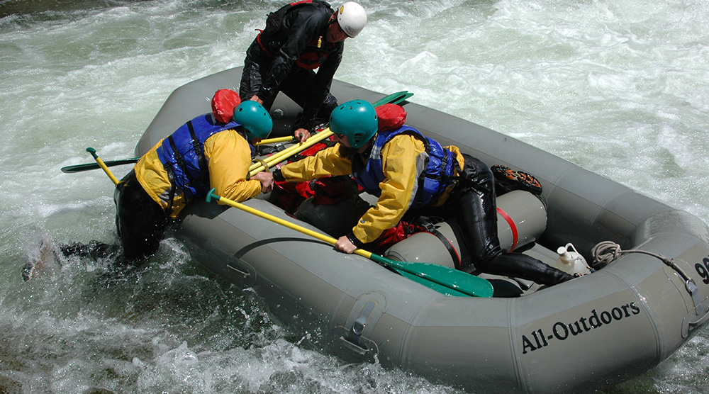 Wetsuits keep you warm in case you go for a swim or fall out of the raft