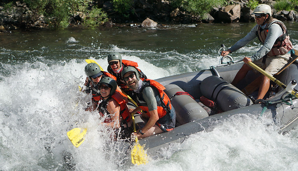 Surfing on the Tuolumne River